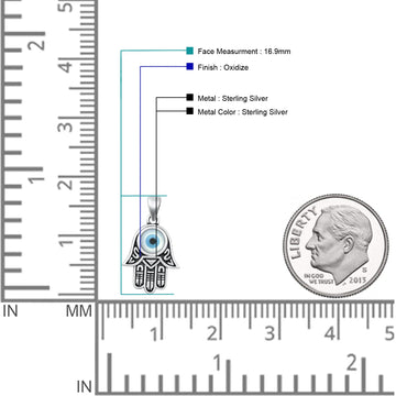 Hamsa Hand & Evil Eye Pendant